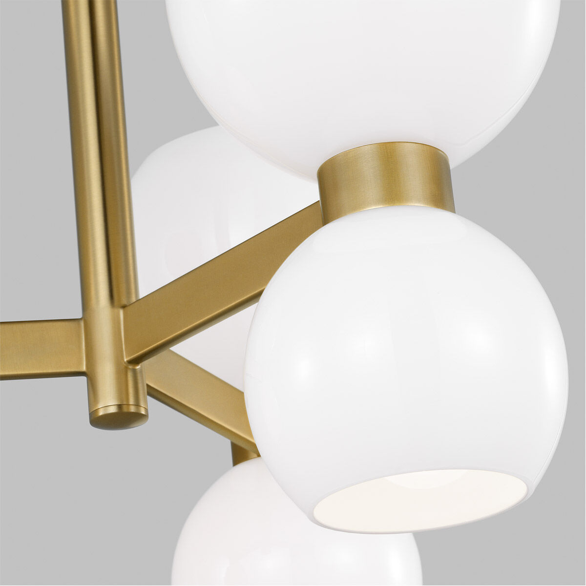 kate spade new york Londyn 6 Light 20 inch Burnished Brass with Milk White Glass Semi-Flush Mount Ceiling Light