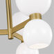 kate spade new york Londyn 6 Light 20 inch Burnished Brass with Milk White Glass Semi-Flush Mount Ceiling Light