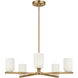 Neblina LED 27.5 inch Satin Brass Chandelier Ceiling Light