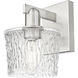 Arcadia Niagara Armed Sconce Wall Light in Brushed Satin Nickel