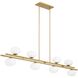 Julep LED 64 inch Brushed Gold Linear Chandelier Ceiling Light