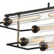 North By North East 8 Light 40 inch Oil Rubbed Bronze Linear Chandelier Ceiling Light