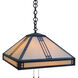 Prairie 4 Light 18.12 inch Verdigris Patina Pendant Ceiling Light in White Opalescent