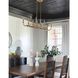 Bailey 12 Light 42 inch Aged Brass Linear Chandelier Ceiling Light