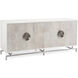 Dante 78 inch Beluga White and Tiza Gesso Credenza, Four Door