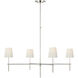 Thomas O'Brien Bryant LED 48 inch Polished Nickel Chandelier Ceiling Light, Extra Large