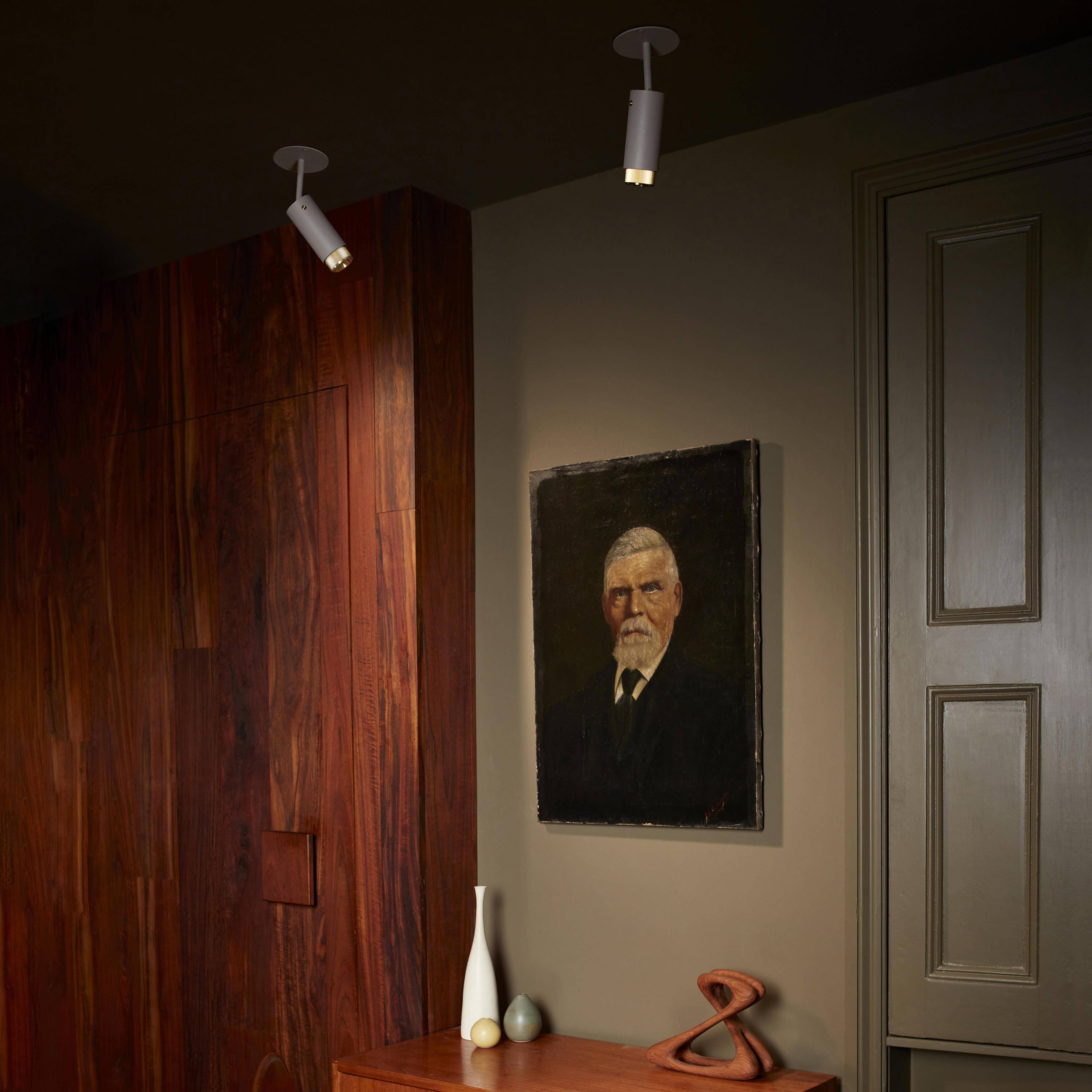 Exhaust Spot LED 2.36 inch Stone / Brass Flush Mount Ceiling Light