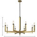 Mandeville 8 Light 31 inch Satin Brass with Oil Rubbed Bronze Chandelier Ceiling Light