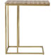 Dezi 24.25 X 20 inch Natural and Brass C Table