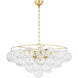Mimi 9 Light 31.5 inch Aged Brass Chandelier Ceiling Light