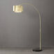 Marilyn 90 inch 9 watt Weathered Brass and Black Arc Floor Lamp Portable Light
