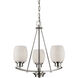 Casual Mission 3 Light 17 inch Brushed Nickel Chandelier Ceiling Light