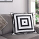Dann Foley 24 inch Black and White Decorative Pillow