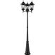 Wakefield 3 Light 90 inch Black Outdoor Post Mounted Fixture