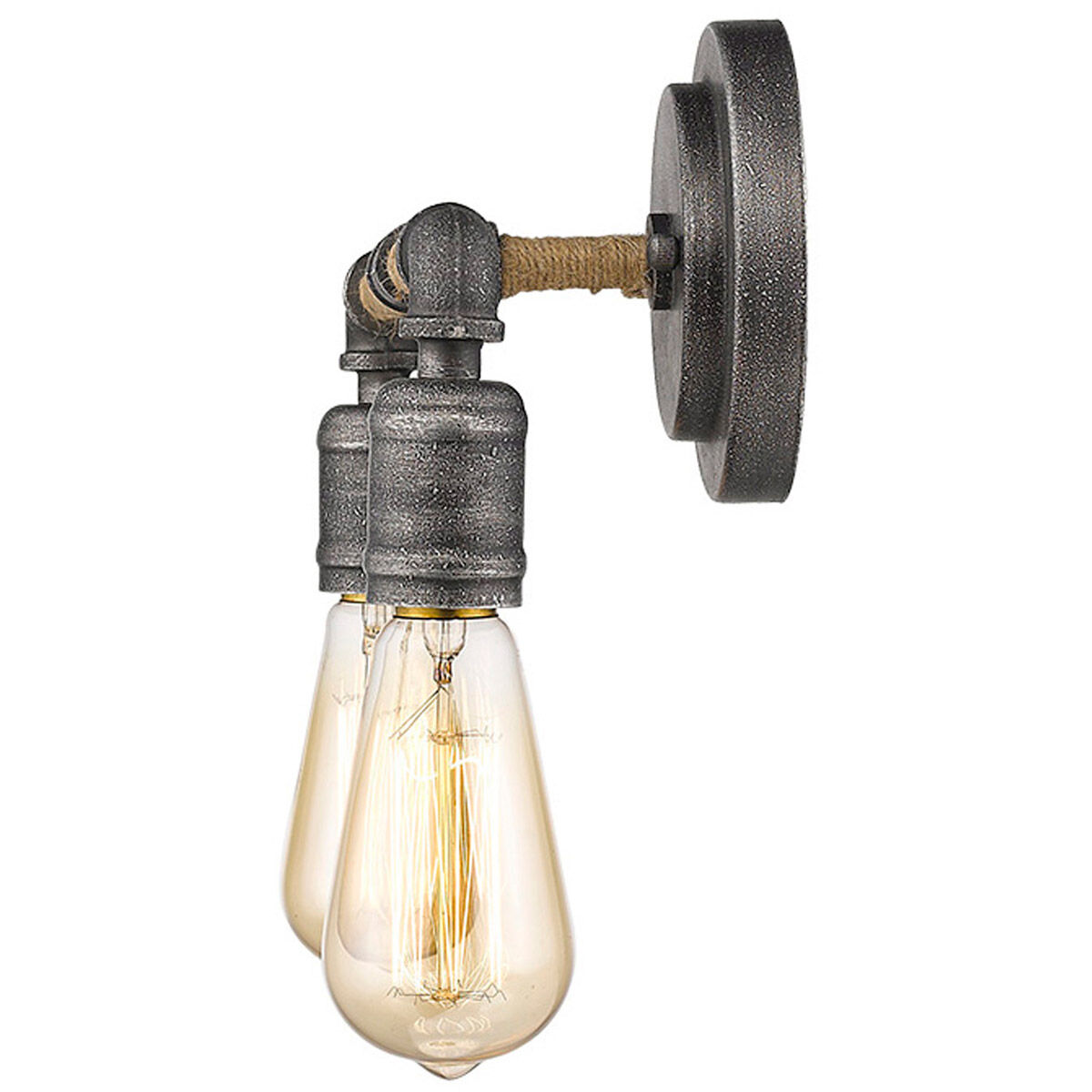 Grayson 2 Light 12 inch Antique Gray Vanity Light Wall Light