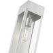 Barrett 1 Light 15 inch Painted Satin Nickel with Brushed Nickel Candle Outdoor Wall Lantern