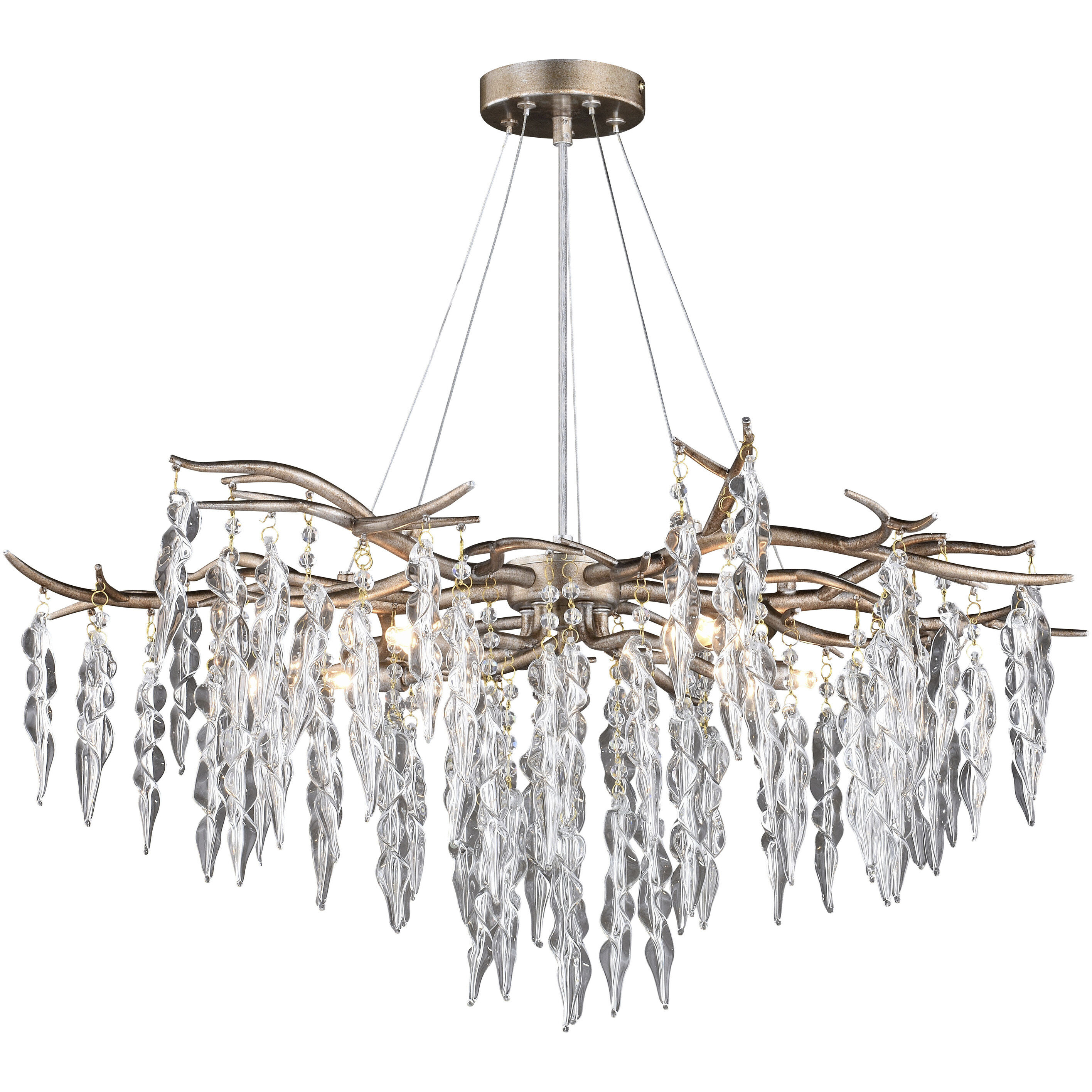 Rainier 5 Light 32 inch Silver Mist Chandelier Ceiling Light