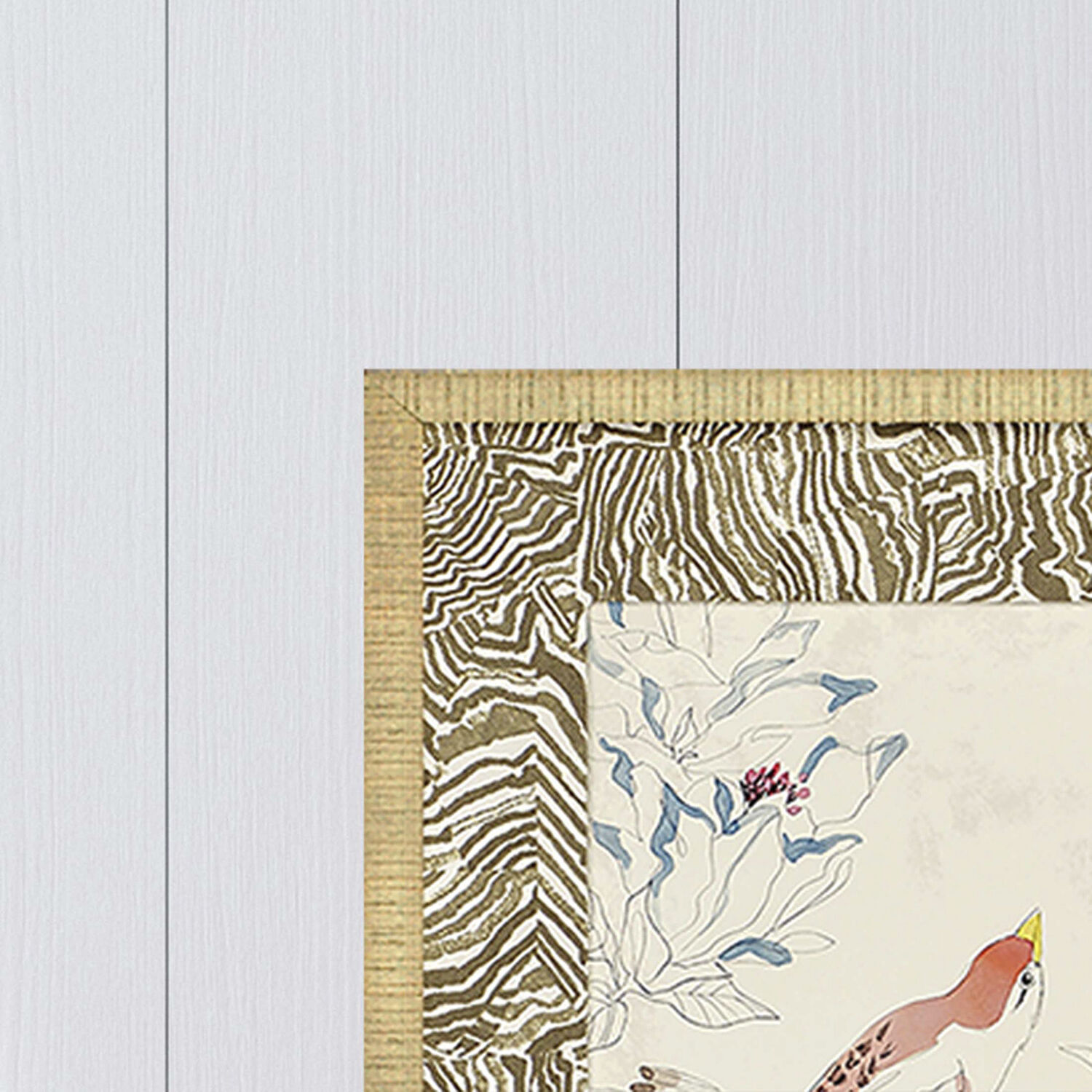 Rustic Paradise Multi and Brown and Blue and Pink Framed Art