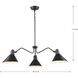 Trimble 3 Light 44.12 inch Matte Black Chandelier Ceiling Light, Design Series