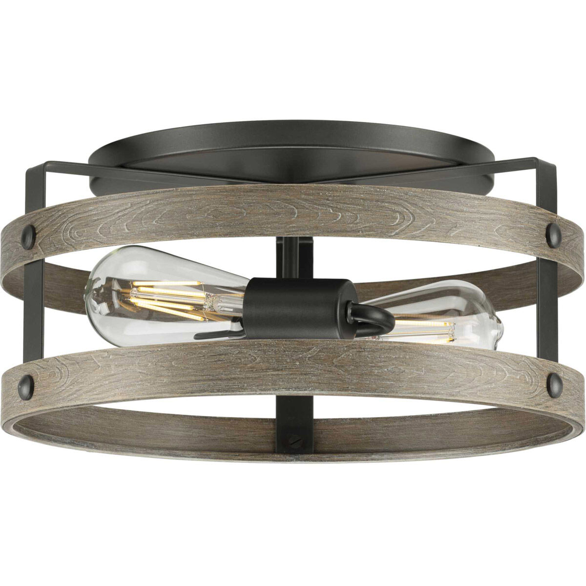 Gulliver 2 Light 14 inch Graphite Flush Mount Ceiling Light