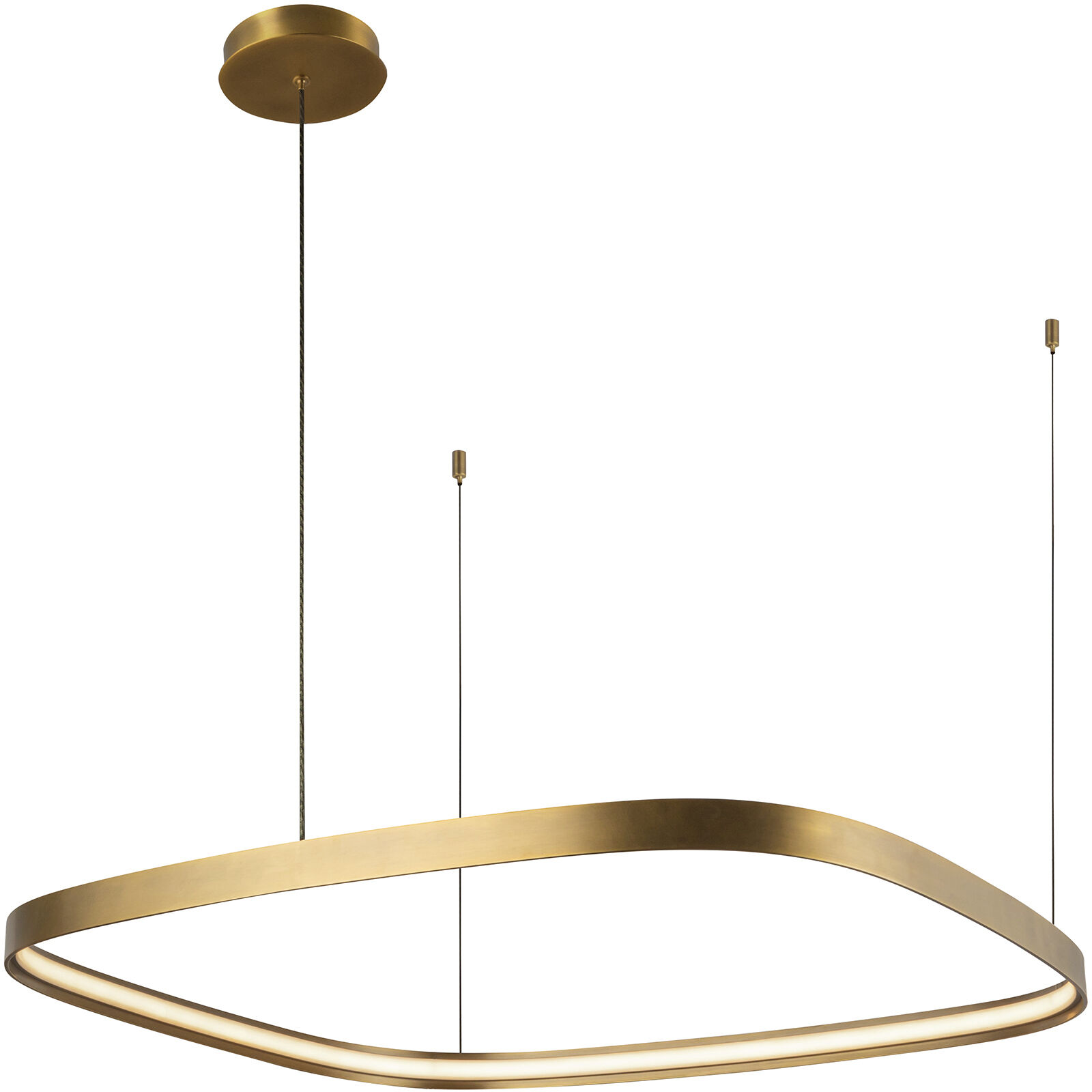Yukon LED 31.5 inch Vintage Brass Pendant Ceiling Light