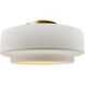 Radiance Collection - Tier LED 12 inch Bisque Semi-Flush Ceiling Light, Form+Finish+Function
