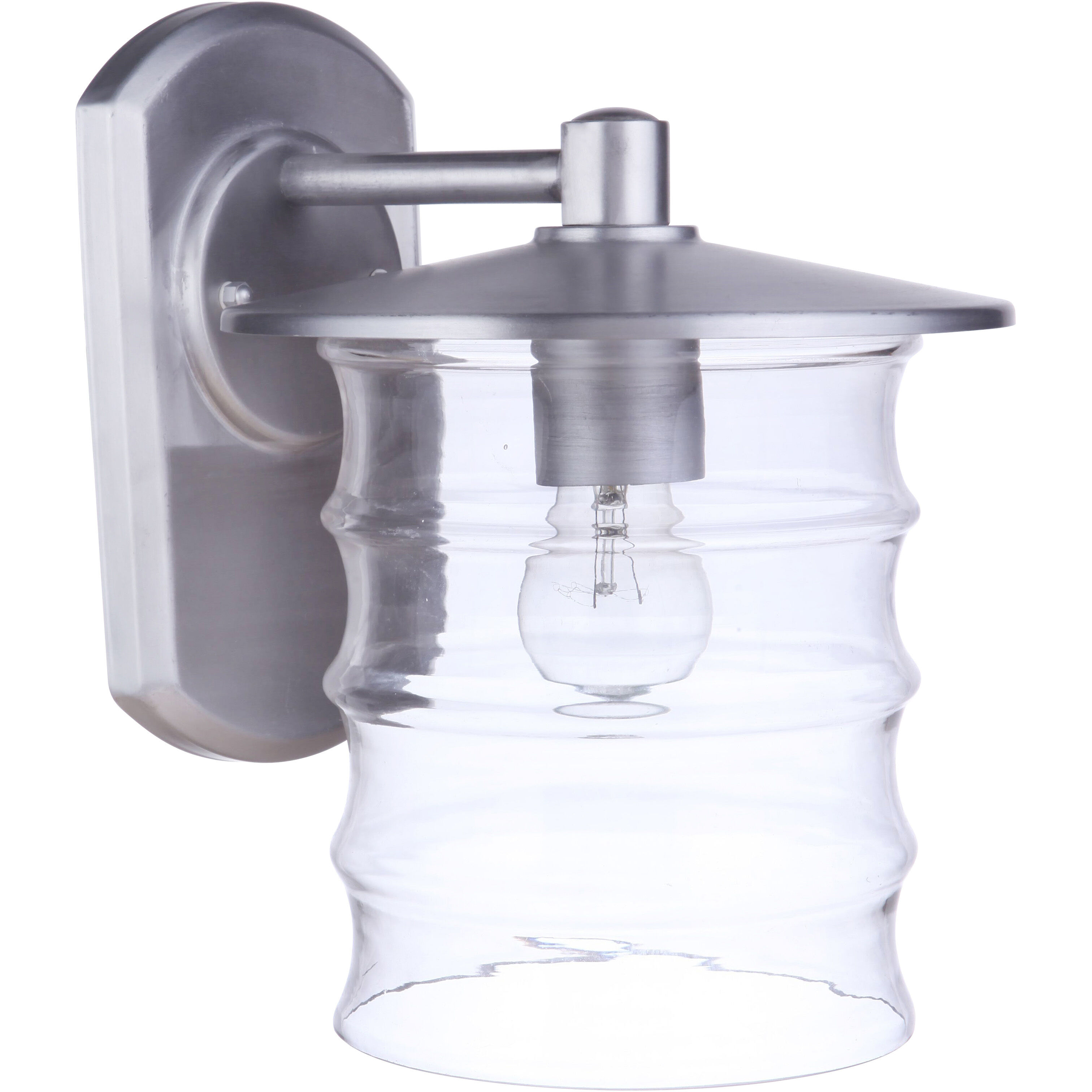 Canon Outdoor Wall Mount in Satin Aluminum, Large