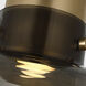 Avroko Morgan LED 18 inch Hand-Rubbed Antique Brass with Smoke Glass Flush Mount Ceiling Light