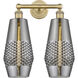 Windham 2 Light 16 inch Brushed Brass Bath Vanity Light Wall Light