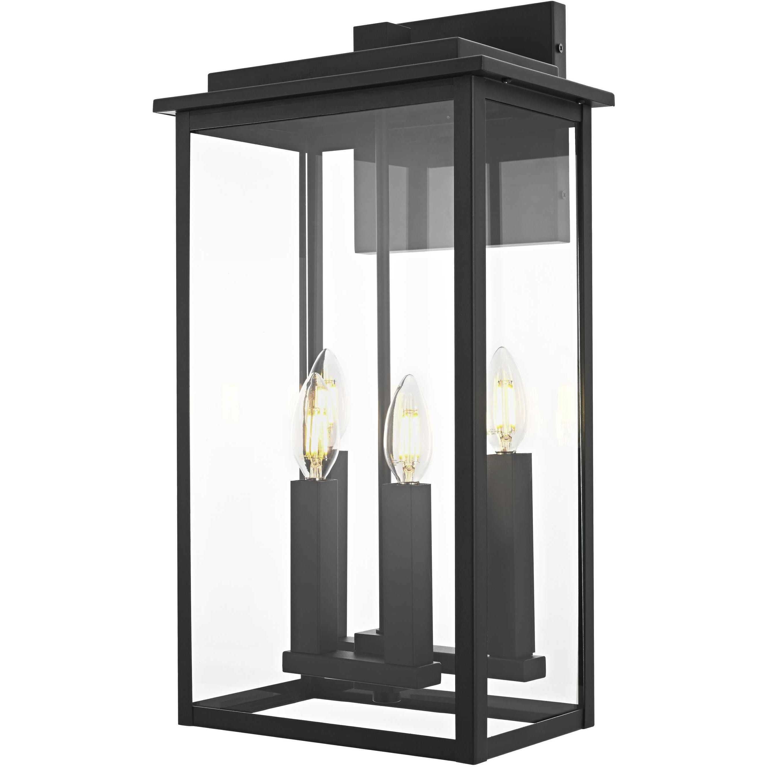 Kaysen 4 Light 21 inch Black Outdoor Wall Sconce
