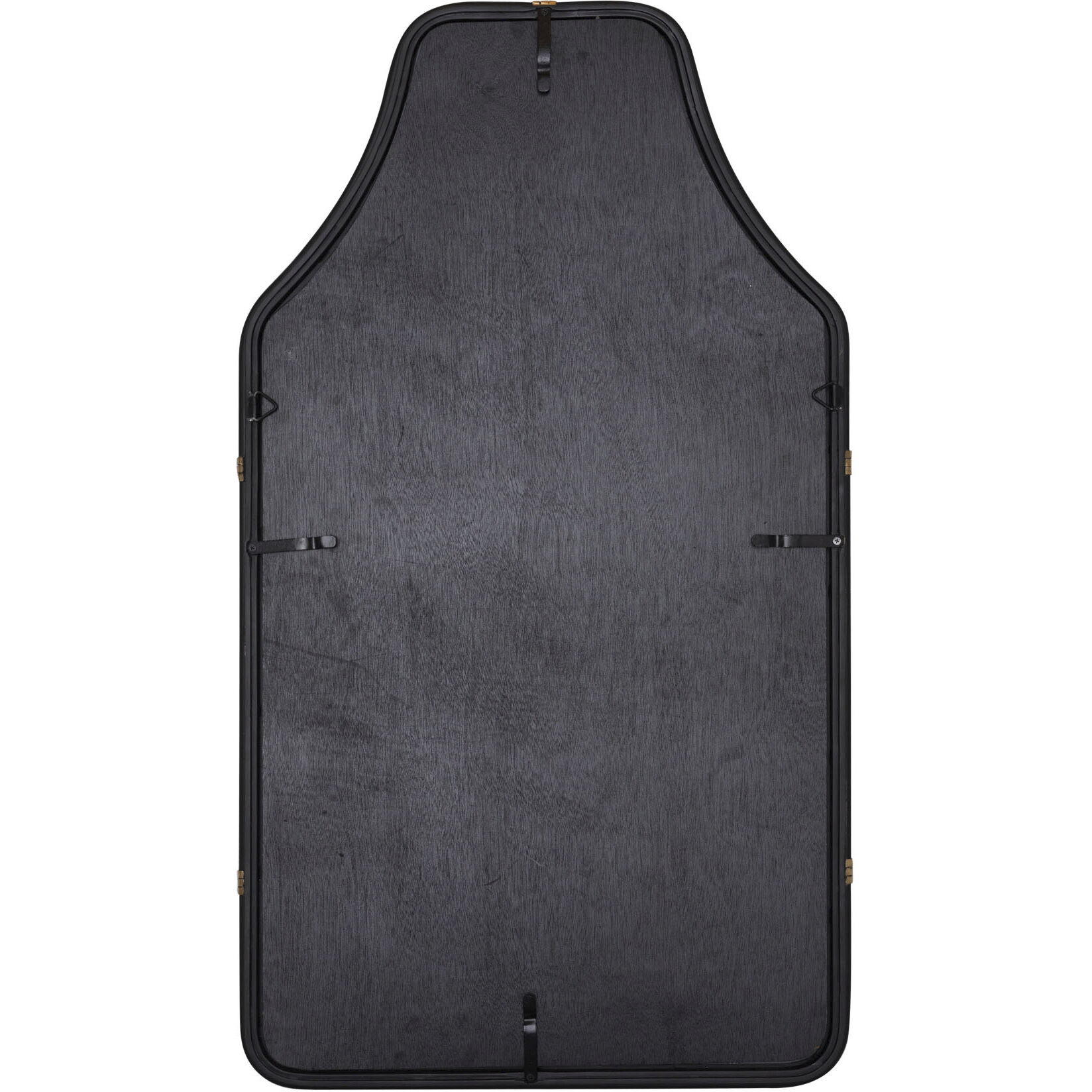 Federal Case 40 X 22 inch Matte Black and French Gold Wall Mirror