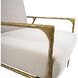 Stanton White and Gold Upholstered Armchair