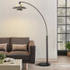 Palm Springs 87 inch 9 watt Gunmetal and Black Arc Floor Lamp Portable Light
