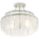 Vintner 3 Light 15.5 inch Contemporary Silver Leaf Semi-Flush Mount Ceiling Light