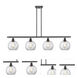 Ballston Athens 4 Light 48 inch Matte Black Island Light Ceiling Light in Clear Glass, Ballston