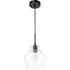 Pierce 1 Light 8 inch Black Pendant Ceiling Light