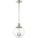 Sheffield 2 Light 10 inch Polished Nickel Pendant Ceiling Light
