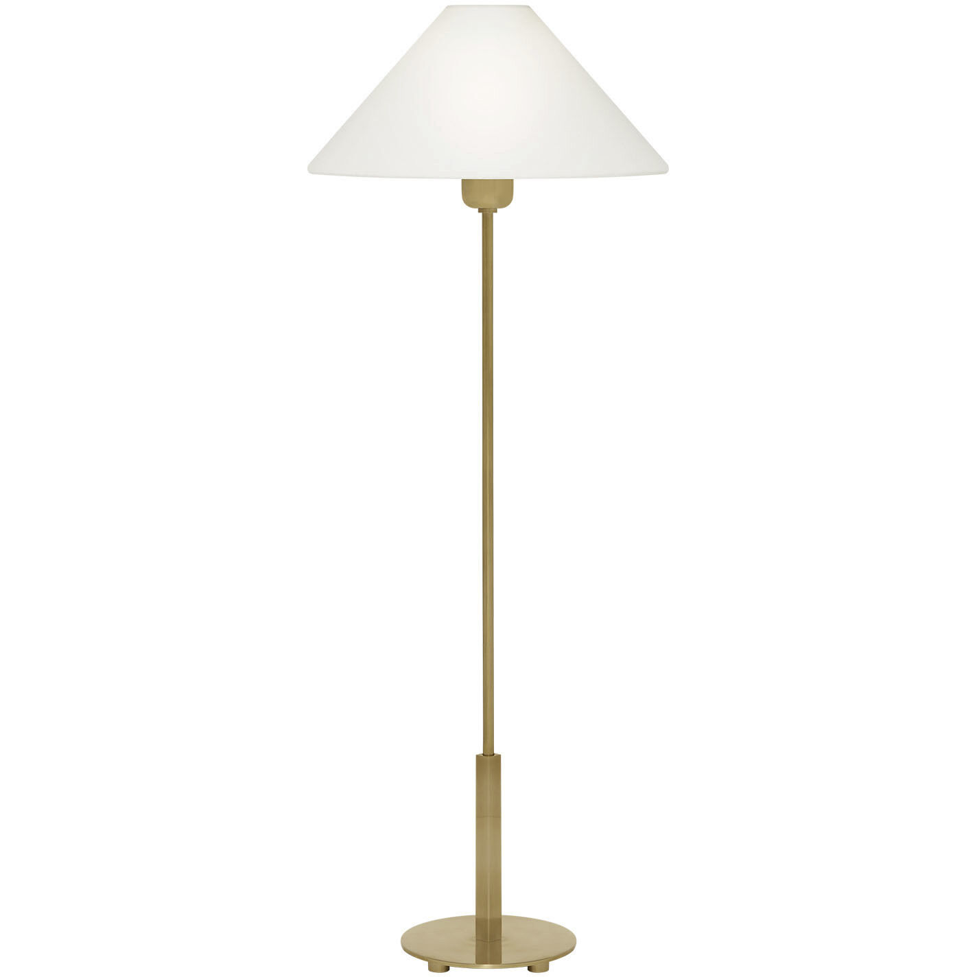 J. Randall Powers Hackney 31.75 inch 40 watt Hand-Rubbed Antique Brass Buffet Lamp Portable Light in Linen
