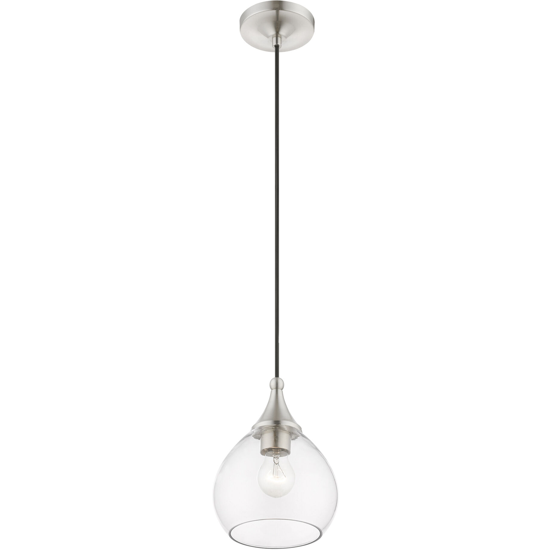 Catania 1 Light 7 inch Brushed Nickel Mini Pendant Ceiling Light