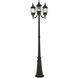 Frontenac 3 Light 84 inch Textured Black Outdoor Post Light