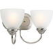 Tavita 2 Light 14 inch Brushed Nickel Bath Vanity Wall Light