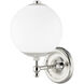 Sphere No.1 1 Light 6.5 inch Polished Nickel Wall Sconce Wall Light