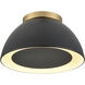 Pelham 2 Light 10 inch Satin Brass Flush Mount Ceiling Light