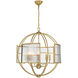 Manilow 8 Light 26 inch Brass Chandelier Ceiling Light