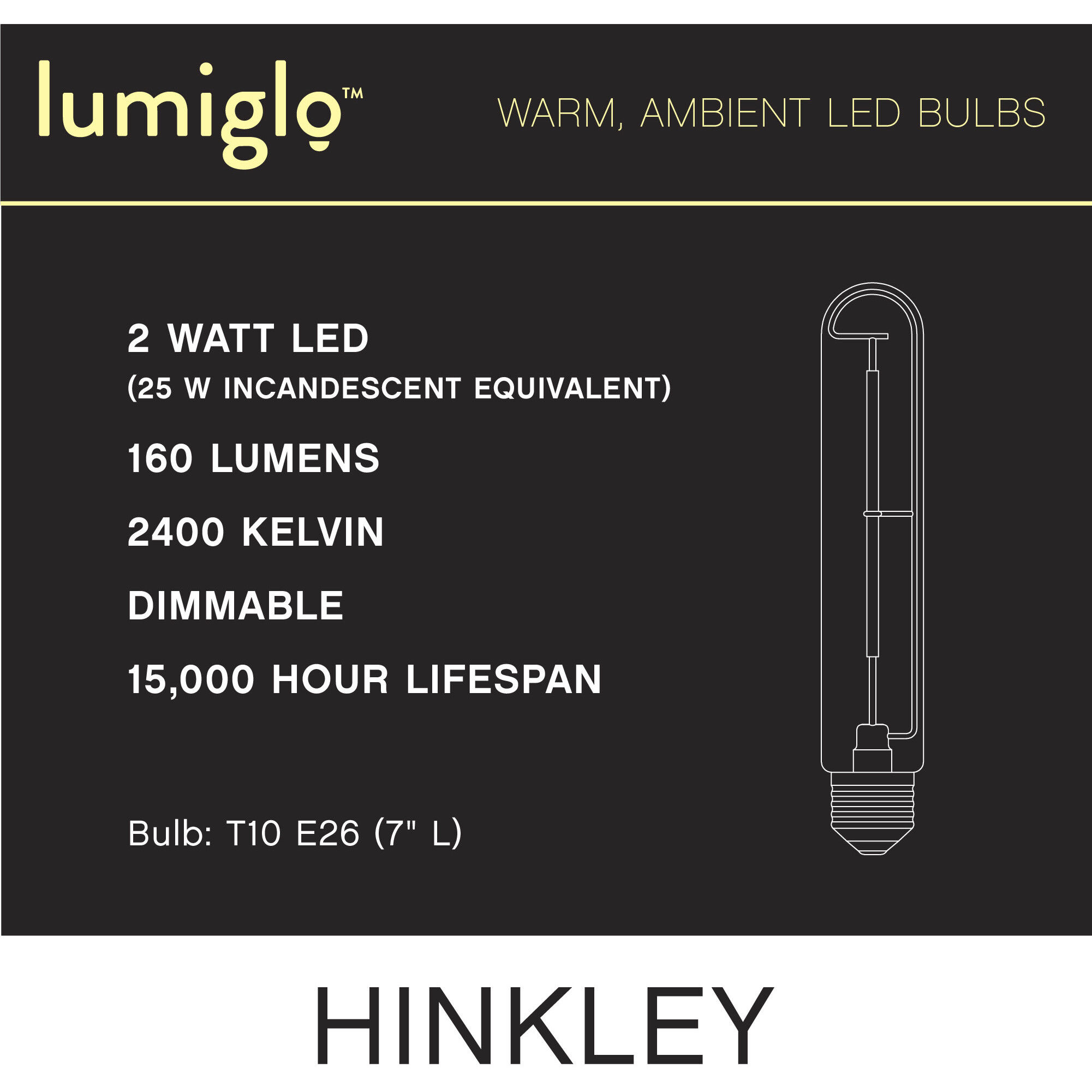 LumiGlo Med. 2.00 watt 120v 2400 LED Bulb