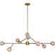 Damas 8 Light 53 inch Antique Gold Pendant Ceiling Light