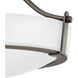 Hathaway 4 Light 20.75 inch Olde Bronze Indoor Semi-Flush Mount Ceiling Light in Etched White