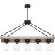 Devon Park 5 Light Onyx Bengal Linear Chandelier Ceiling Light