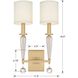 Paxton Sconce Wall Light in Aged Brass