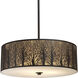 Woodland Sunrise 5 Light 24 inch Aged Bronze Chandelier Ceiling Light